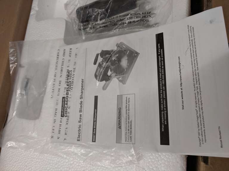 Professional Chicago Electric 120 Volt Circular Saw Blade Sharpener