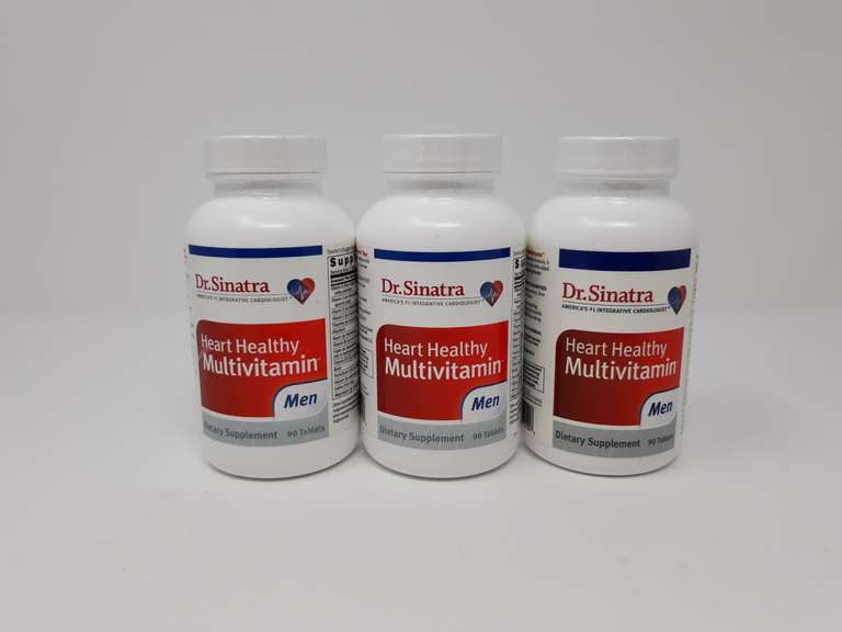Lot of 3 Dr. Sinatra Men's Heart Healthy Multivitamin 90 Tablets Per