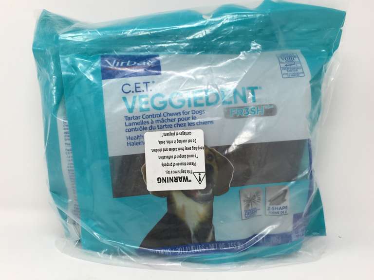 Virbac C.E.T Veggiedent Fresh 30 Chews for Medium Dogs 22 60 lbs