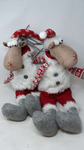 Lot Of 2 Festive Moose Dutch Goat