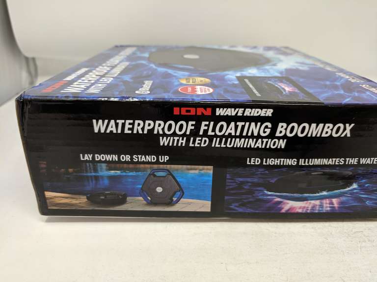 ION Wave Rider Waterproof Floating Boombox with Led Illumination