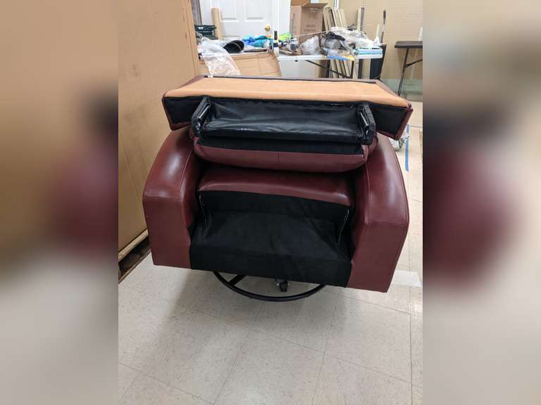 Scorpio Red Swivel Glider Recliner Dutch Goat