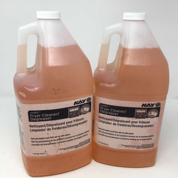 Lot of 2 Hawk Fryer Cleaner/Degreaser , 2 Gallons Total Dutch Goat