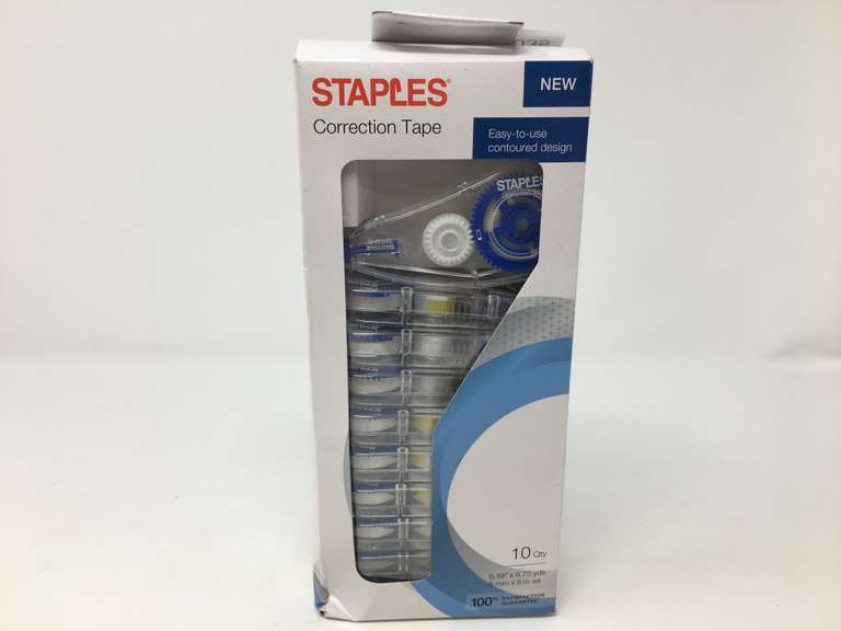 Staples Correction Tape (10 Applicators in Box) Dutch Goat