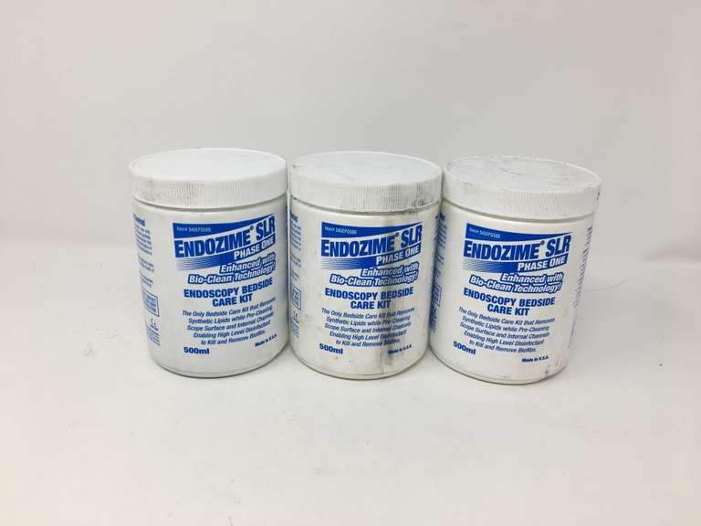 Lot of 3 Endozime SLR Endoscopy Bed Side Care Kits Dutch Goat