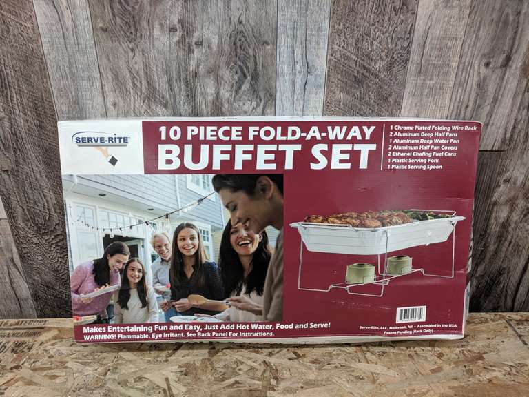 Serve-Rite 10 Piece Fold-A-Way Buffet Set - Dutch Goat