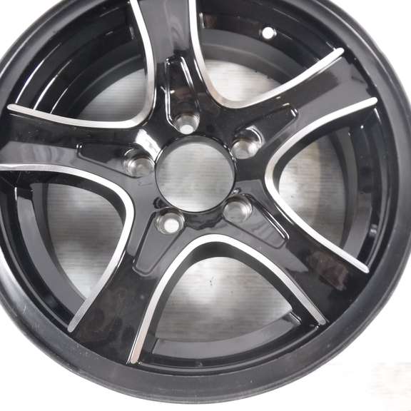 Trailer Wheel Black Rims 15 x 5 5 Lug On 4.5 in. Center Dutch Goat