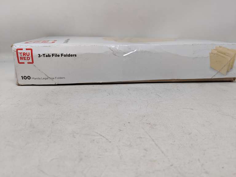 Tru red file folders 100 count 3 tab manila legal size dutch goat