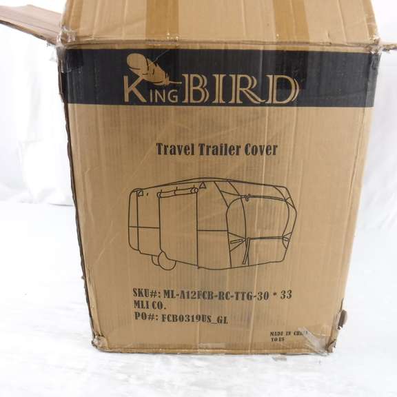 King Bird Travel Trailer Cover Gray MLA12FCBRCTTG30 33ft Dutch Goat