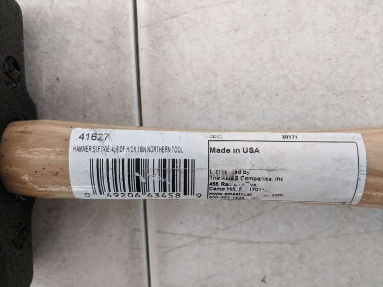 Roughneck Hammer Sledge 4 LB Of Hick 16 in Northern Tool 41627 Dutch Goat