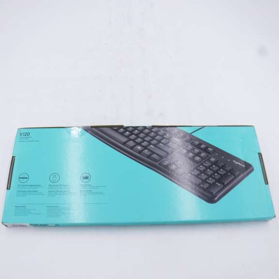 Logitech K120 Ergonomic Desktop USB Keyboard - Black - Dutch Goat