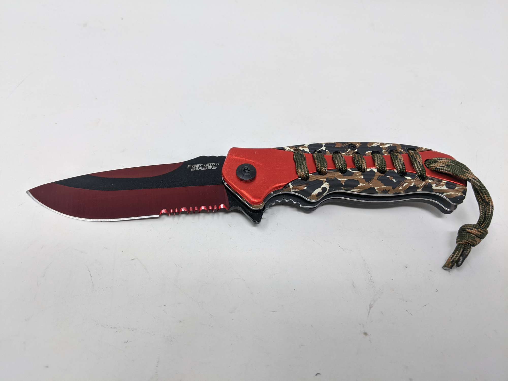 Precision Blades Red/Black Folding Pocket Knife - Dutch Goat