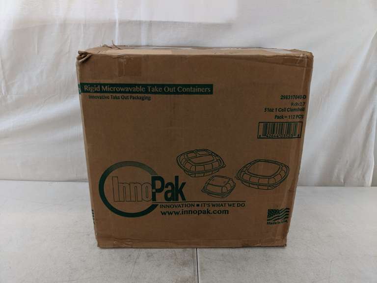 Innopak Rigid Microwavable Take Out Container 51 oz. 112 Total