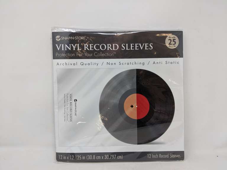 Lot of 6 SnapNStore Vinyl Record Sleeves 12 Inch Records Protects 25 Records Dutch Goat