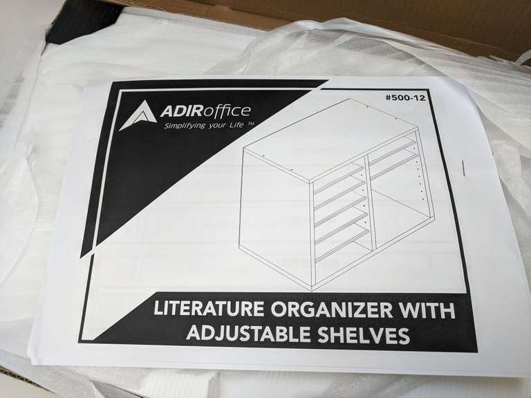 Adiroffice Literature Organizer With Adjustable Shelves 12 Compartments