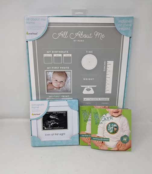 Assortment of 4 Pearhead All About Me Frame, Sonogram Frame & The Belly ...
