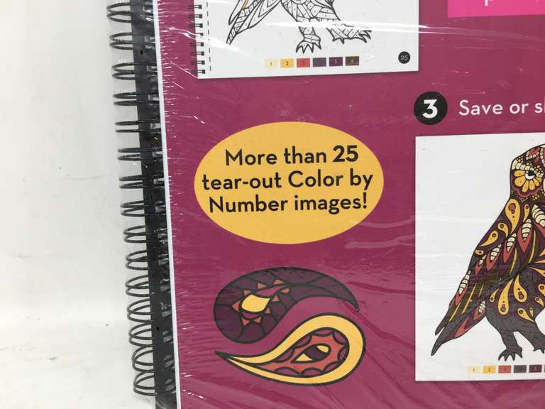 Group of 3 Brain Games Color By Number Stress Free Coloring Book Dutch Goat