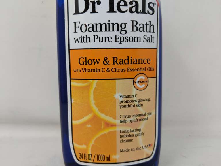 Dr Teal's Foam Bath with Pure Epsom Salt Glow & Radiance with Vitamin C