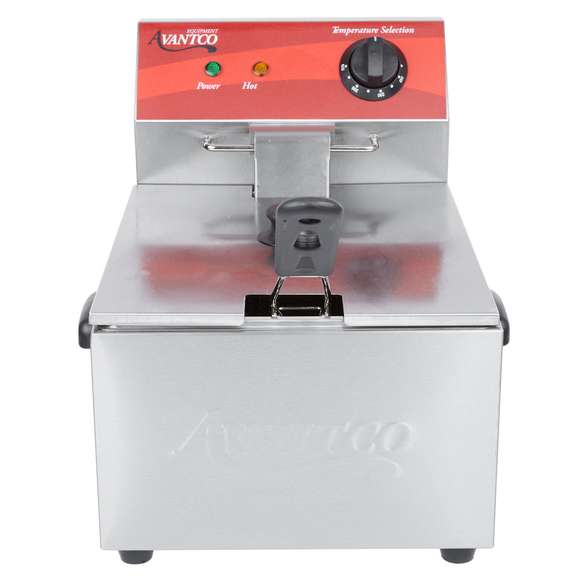 Avantco F100 10 Pound Electric Countertop Fryer 120V, 1750W Dutch Goat
