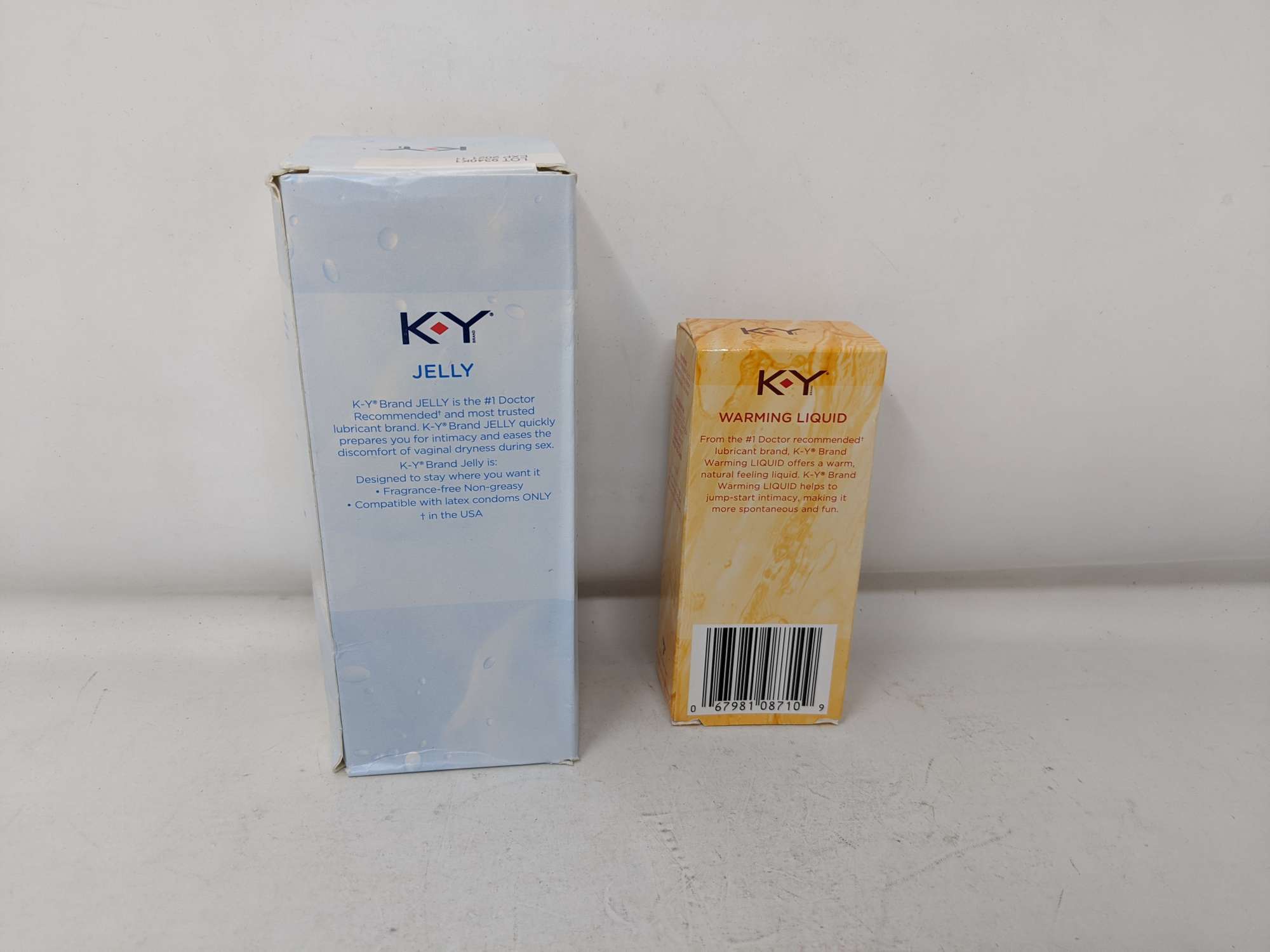 Assortment of 2 KY Jelly Personal Lubricant & Warming Liquid