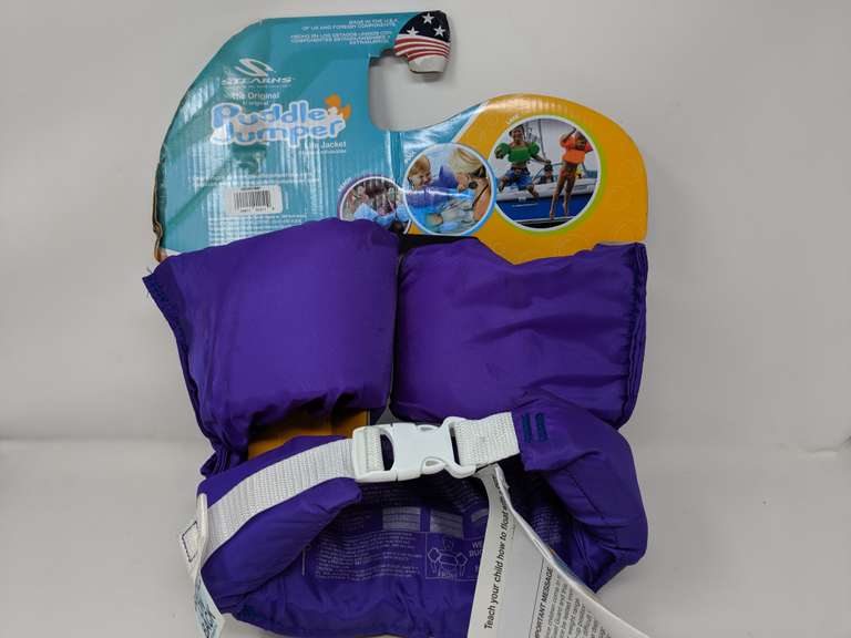 Puddle Jumper Stearns Original Child Life Jacket Vest (30-50 Lb), Pink And Purple Seahorse