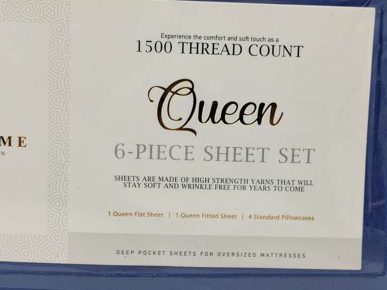 Sweet Home Collection 1500 Count Microfiber 6-Piece Sheet Set – California King, Solid, Machine Washable