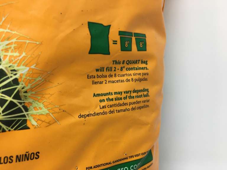 Assortment of 2 Miracle Gro Potting Mix 8 qt each Dutch Goat