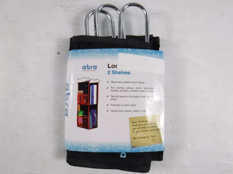 2 Shelf Hanging Locker Organizer for School, Gym, Work, Storage Upgraded Abra Company Eco