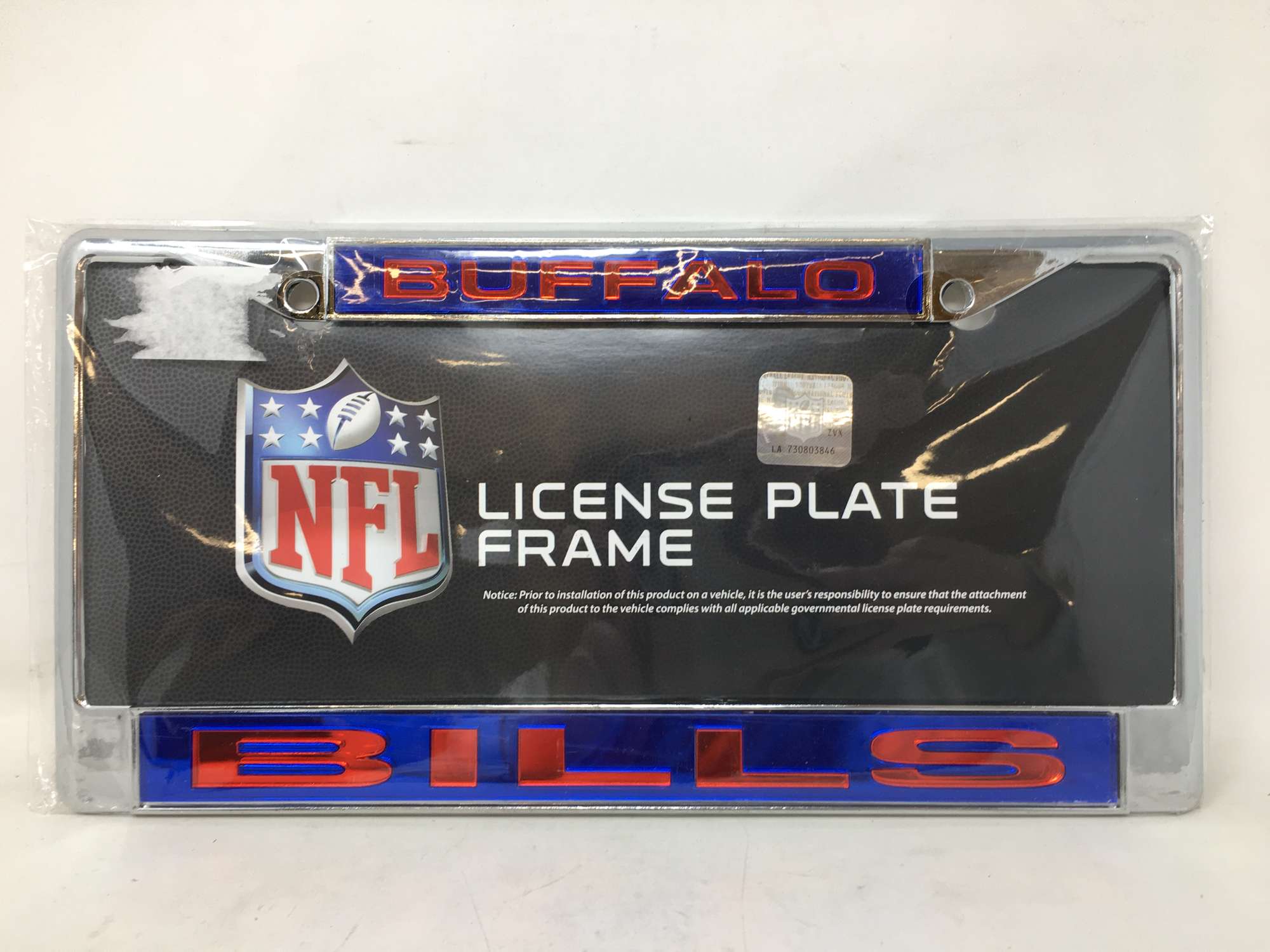 Plaque D'immatriculation Personnalisée Buffalo Bills – Métal Design Fendu, 6x12 Pouces, Fan NFL