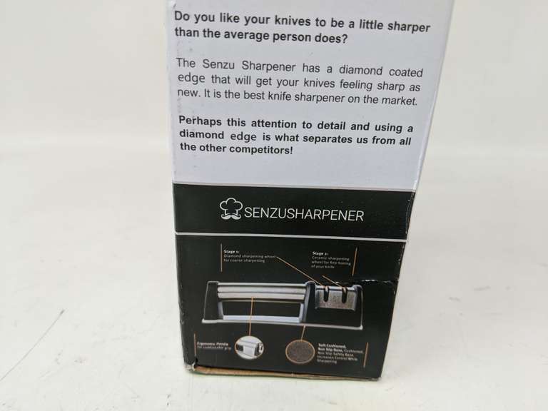 Senzu Sharpener Sharpener For Knives 2 Stage Diamond Coated Edge
