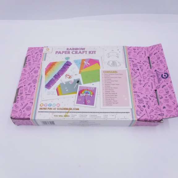 Goldie Blox Rainbow Paper Craft Kit, with 3 Projects Inside Dutch Goat
