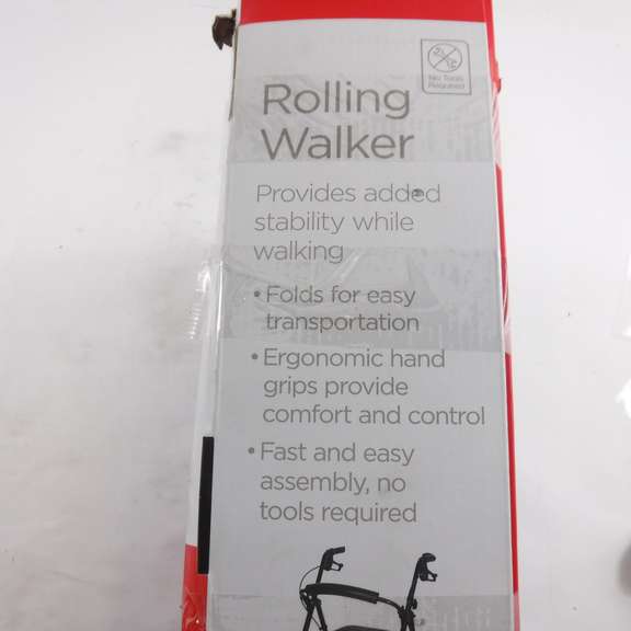 Equate Rolling Walker For Seniors, Rollator Walker With Seat And Wheels