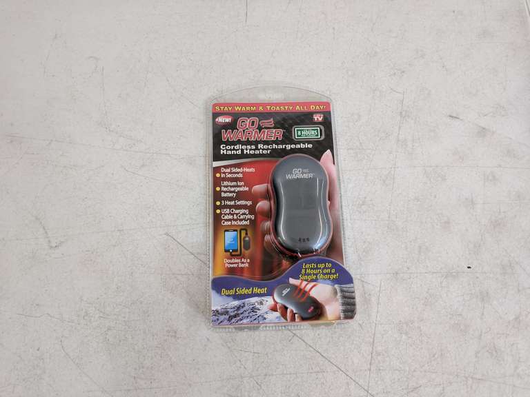 Go Warmer Cordless Rechargeable Hand Heater Black Dutch Goat