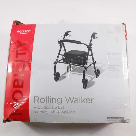 Equate Rolling Walker For Seniors, Rollator Walker With Seat And Wheels