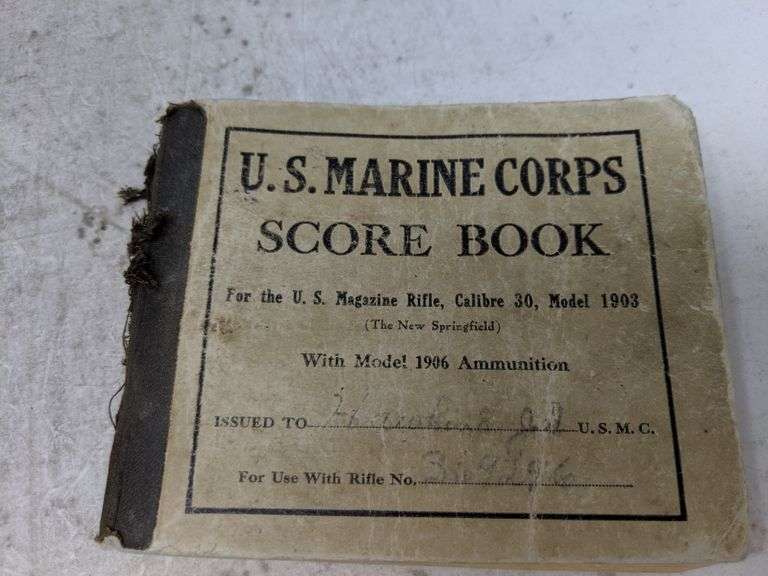 U.S. Marine Corps Score Book Dutch Goat