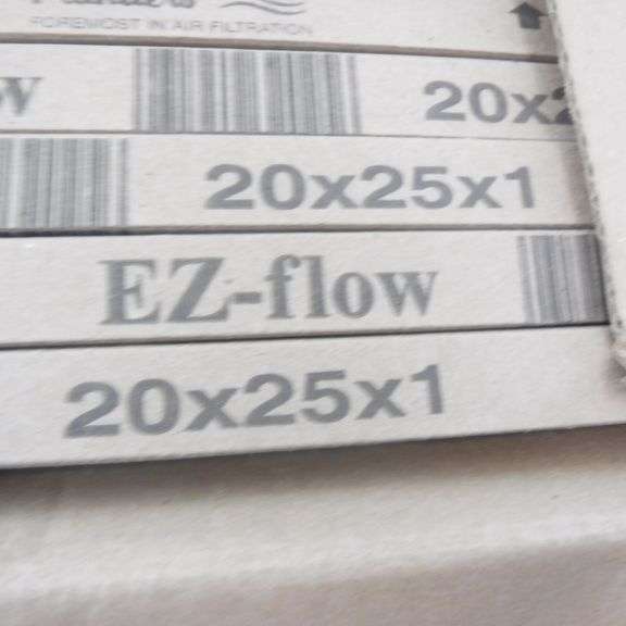 Case Of 12 AAF Flanders EZ Flow 20" x 25" x 1" Metal Fiberglass Air Filters Dutch Goat