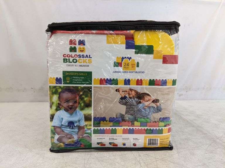 Colossal Blocks Jumbo Sized Soft Blocks 24 Pack, Ages 3+ Dutch Goat