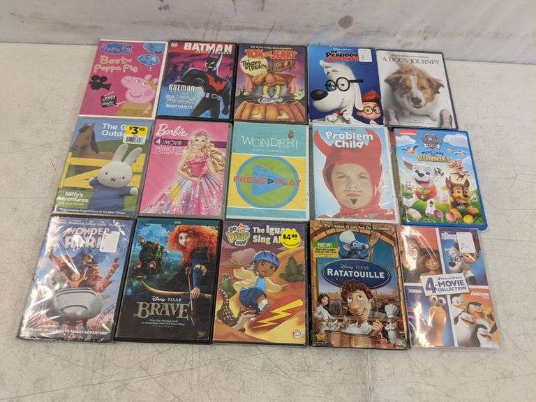 Assortment of 15 Children's DVD Movies - Assorted Ratings - Dutch Goat