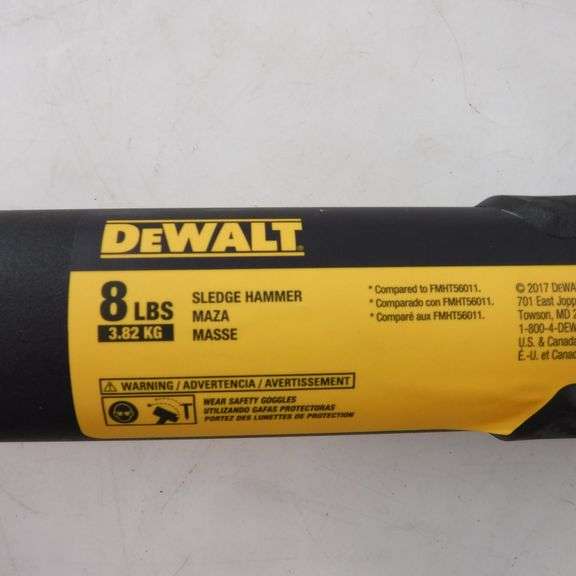 Dewalt 8 Lb Heavy Duty Carbon Fiber Exocore Overstrike Sledge Hammer