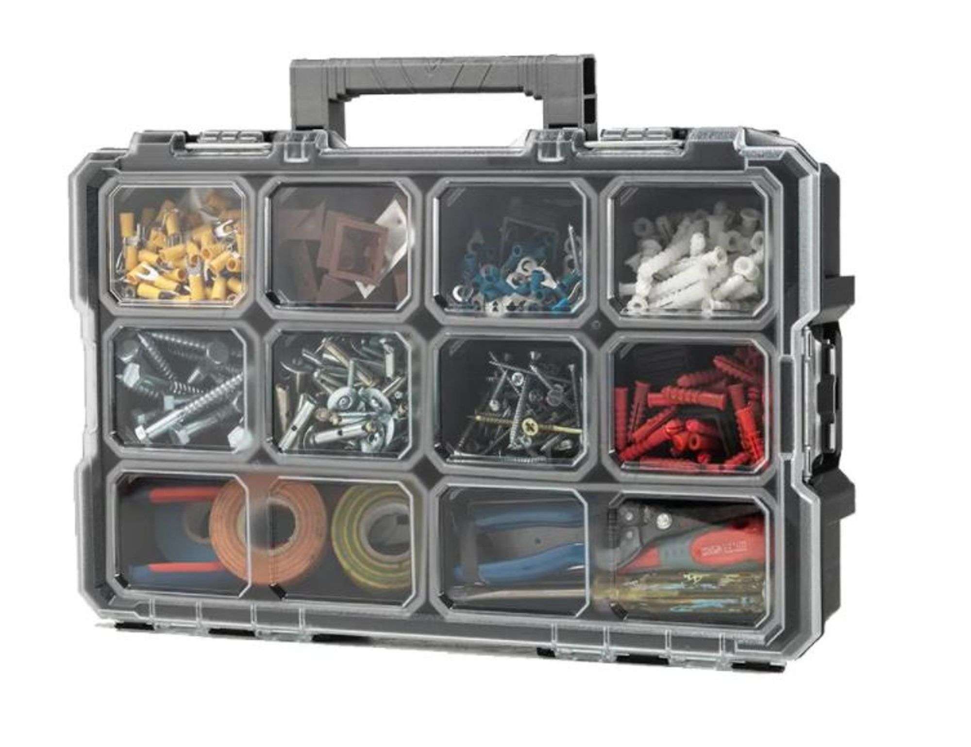 Husky 10 Compartment Interlocking Small Parts Organizer 18