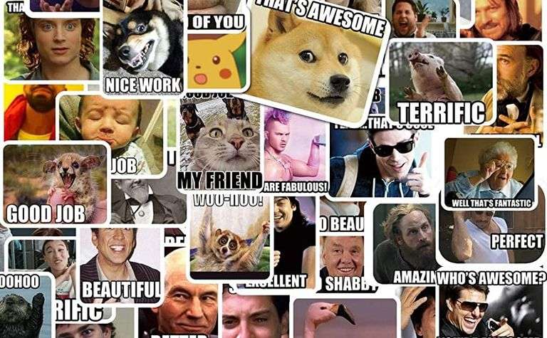 200 Pack Meme Stickers/Meme Reward Stickers No Repetition - For Laptops ...