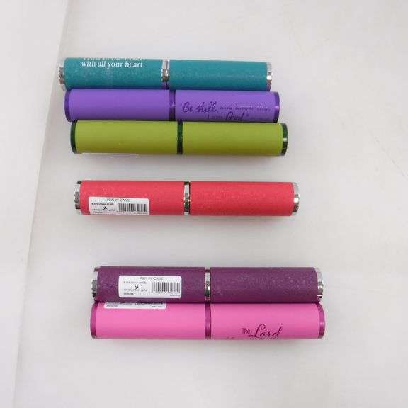 Assortment Of 6 Stylish Pen And Case Gift Set With Inspirational