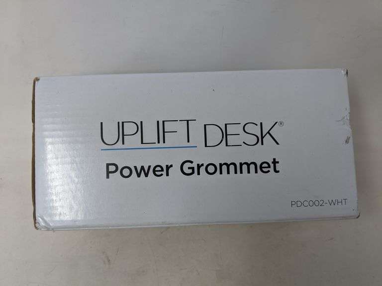Uplift Desk Power Grommet White Dutch Goat