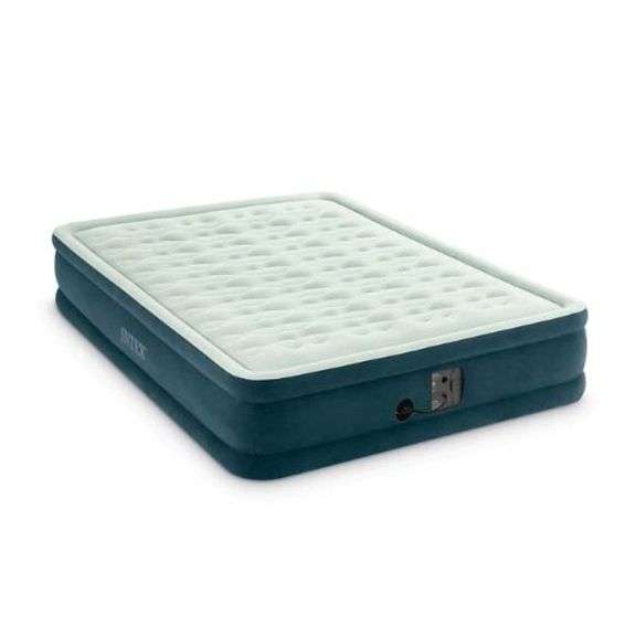 Intex Queen Air Matress, Dura Beam Deluxe, Permium Pillow Top AirBed, Internal Air Pump, 15", 60