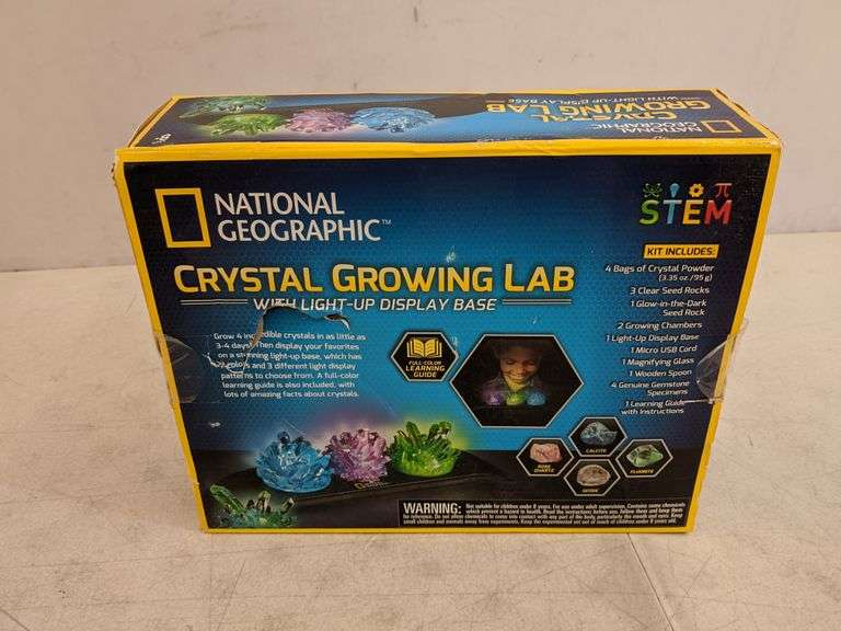 National Geographic Crystal Growing Lab With Light Up Display Base National Geographic Crystal Growing Lab With Light Up Display Base