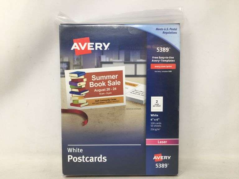 Lot of 6 2Packs of Avery White PostCards 4" x 6" 100 Cards Per Box Dutch Goat