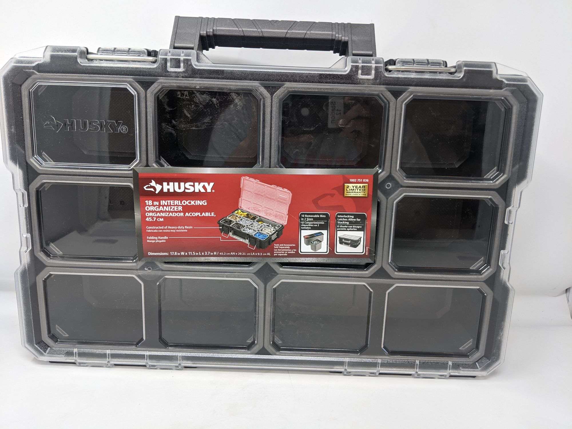 Husky 18 in Interlocking Organizer 17.8 in x 11.5 in x 3.7 in
