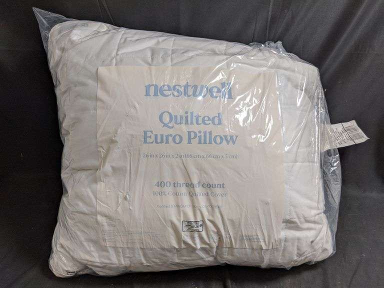 Nestwell Quilted Euro Pillow 26 in x 26 in x 2 in Dutch Goat