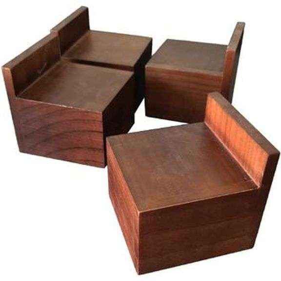 Lot Of 2 Box Of Bed Lifters 4 Per Box Pine Wood Bed Lifters 3.4