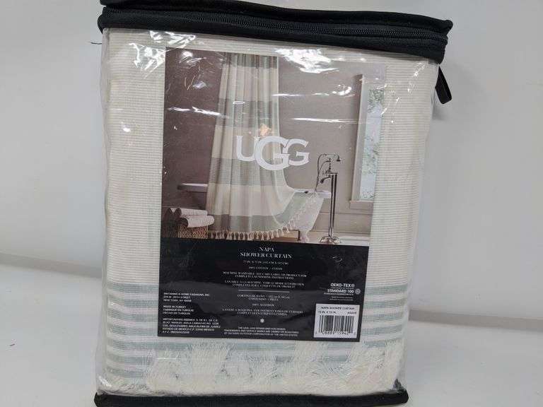 Ugg Napa Shower Curtain 72 in x 72 in Agave Dutch Goat